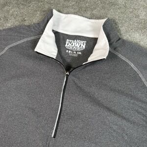 Straight Down Mens 1/4 Zip Pullover XL Gray Performance Golf Long Sleeve Stretch